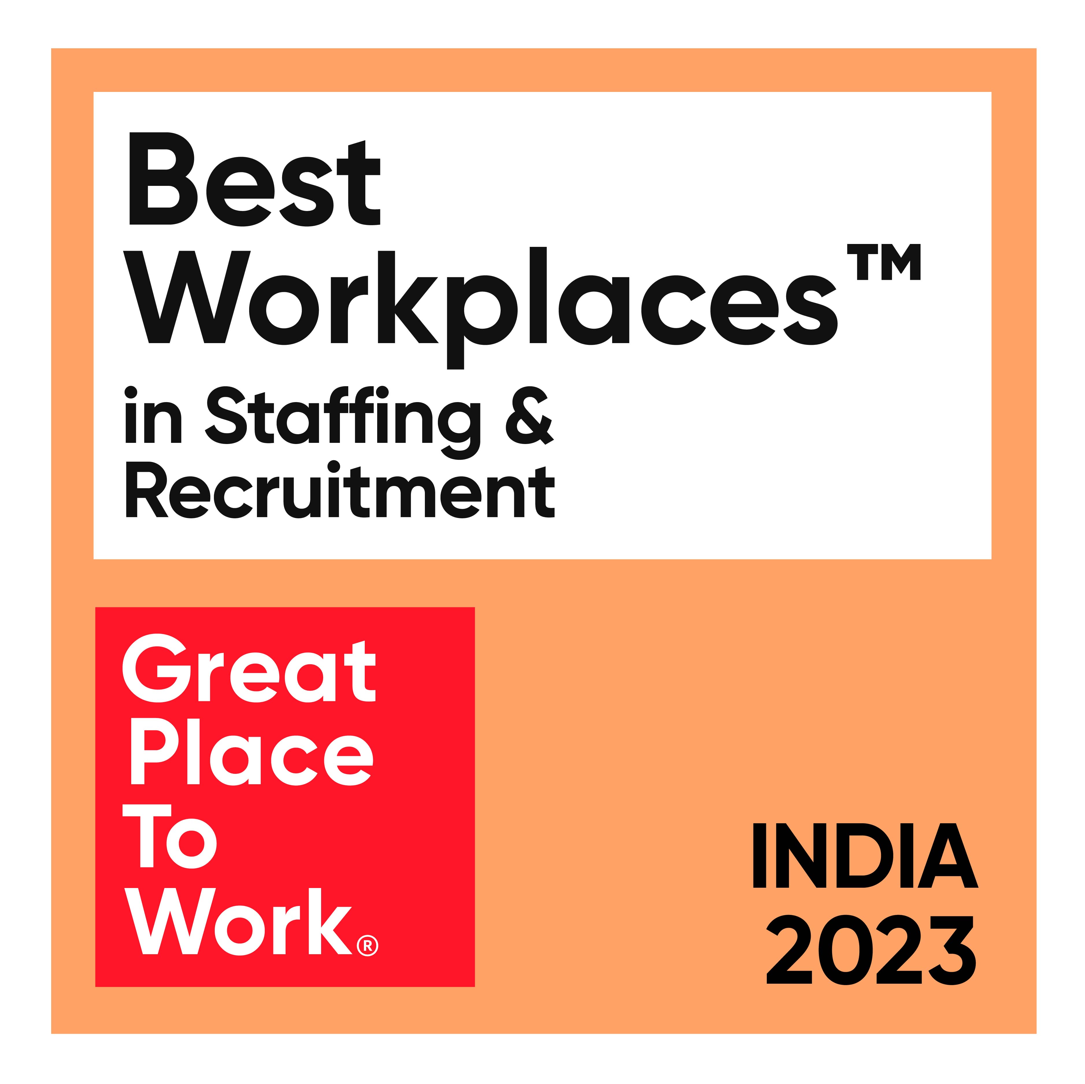 Best workplaces in staffing and recruitment