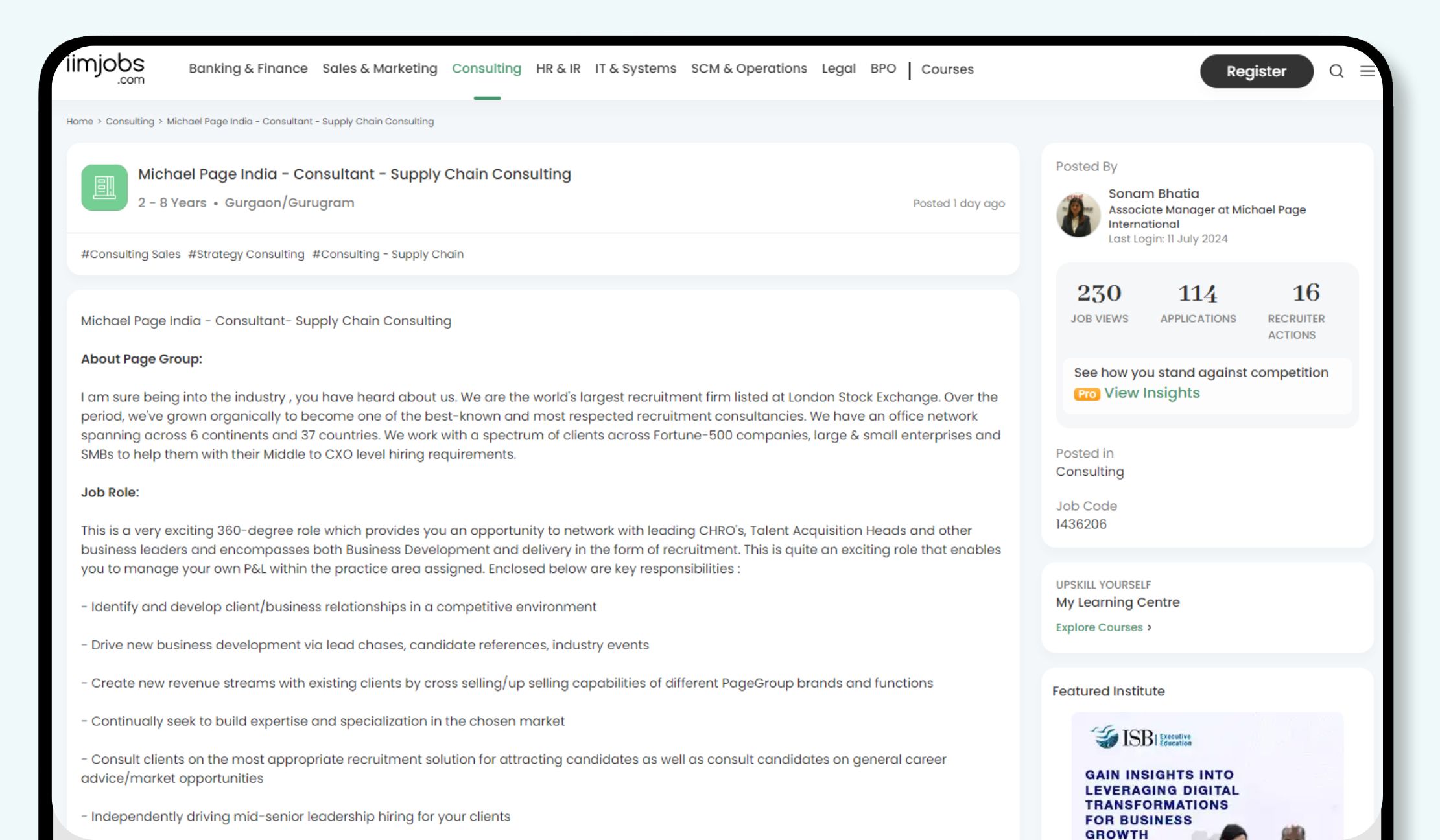 Job Site Listing - iimjobs