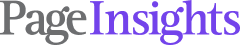 Logo with text 'PageInsights' in gray and purple