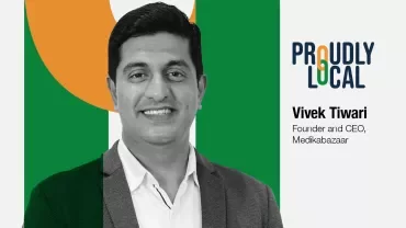 Person smiling with 'Proudly Local' text and company information