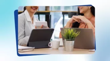 Group of professionals talking