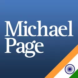 Logo with 'Michael Page' text and Indian flag corner.
